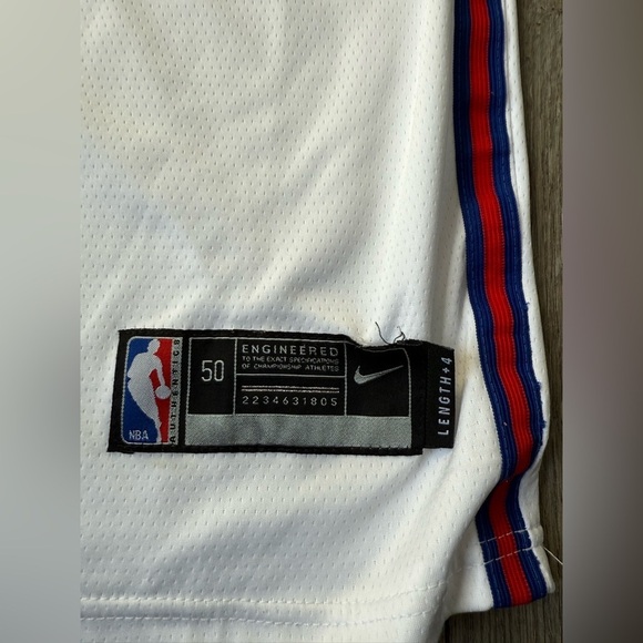 Philadelphia Sixers 76ers Joel Embiid Basketball Jersey White Red Blue Size M L - Picture 4 of 11